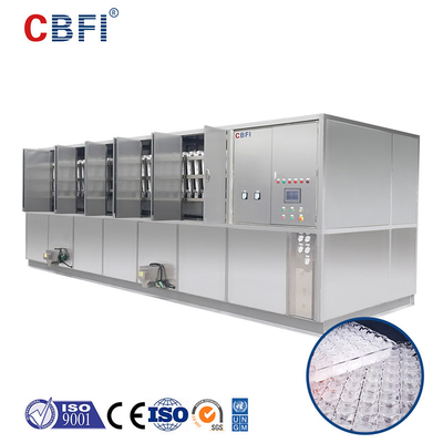 Máquina para hacer cubitos de hielo comercial refrigerada por agua Máquina de hielo automática completa 20 toneladas / 24h