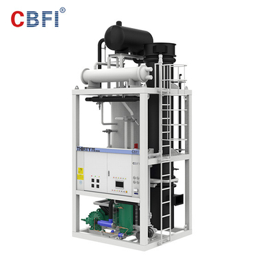 Máquina de hielo de tubo con enfriador de agua PLC 30 toneladas / día para la producción de alimentos