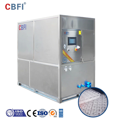 Máquina de cubos de hielo de acero inoxidable con compresor Bizter / Frascold - enfriamiento sin esfuerzo