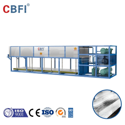 Máquina de bloque de hielo de enfriamiento directo con controlador PLC Evaporador de acero inoxidable Certificado CE/ISO