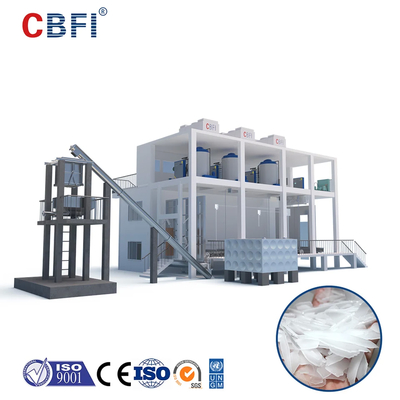 Máquina de hielo en escamas industrial de 1-60 toneladas sin esfuerzo Temperatura de hielo -5 ° C Bitzer / compresor de Copeland