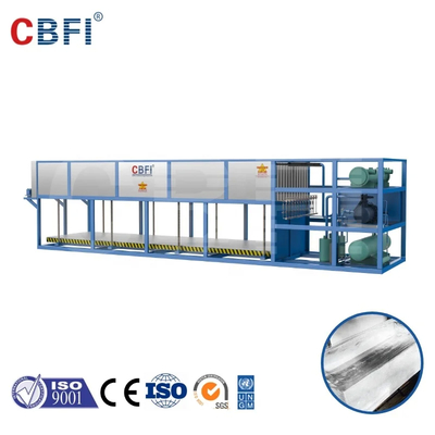 Capacidad Máquina de bloque de hielo de enfriamiento directo con condensador refrigerado con agua - Control PLC - Certificado CE