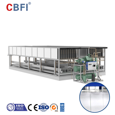 R404a Máquina de bloqueo de hielo de enfriamiento directo Máquinas industriales para hacer hielo