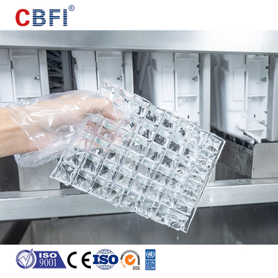 Máquina de cubos de hielo de acero inoxidable con compresor Bizter / Frascold - enfriamiento sin esfuerzo