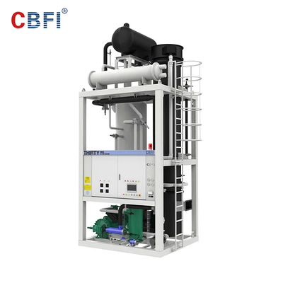 Italia Máquina de hielo de tubo de fundición con 3.5 kW de potencia 28.3kw de capacidad de refrigeración Fuente de energía eléctrica
