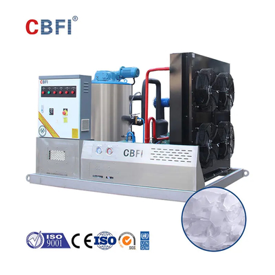 Máquina de hielo en flocos de 60 toneladas con diámetro de hielo de 45 mm Compresor Bitzer Temperatura de hielo de -5 °C
